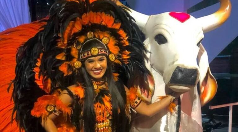 Garantido anuncia Jevenny Mendonça como nova Porta-Estandarte e Lívia Christina como Rainha do Folclore