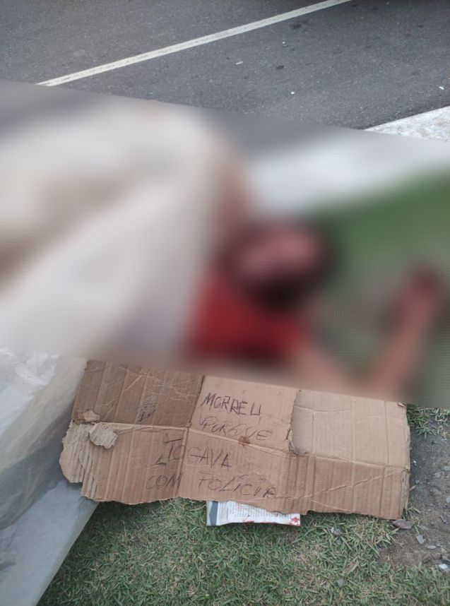 Crime com recado: Facção deixa mensagem ao lado de homem esfaqueado em Manaus; leia o conteúdo