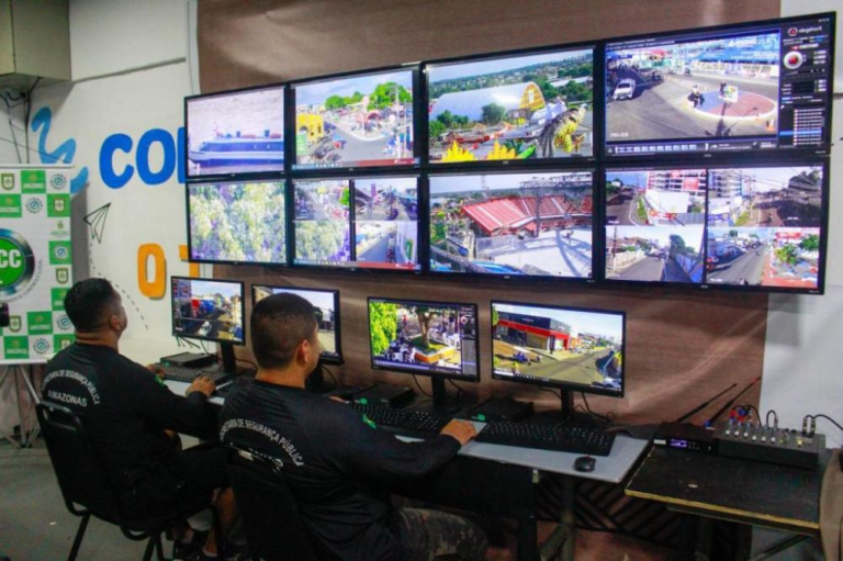 SSP-AM instala cerca de 80 câmeras com tecnologia de reconhecimento facial e de placas em Parintins